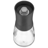 WMF Trend Mühlenset 2tlg, Salz- und Pfeffermühle unbefüllt, Glasbehälter, Keramikmahlwerk, Mühle für Salz und Pfeffer, Gewürze, spülmaschinengeeignet, grau