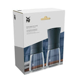 WMF Trend Mühlenset 2tlg, Salz- und Pfeffermühle unbefüllt, Glasbehälter, Keramikmahlwerk, Mühle für Salz und Pfeffer, Gewürze, spülmaschinengeeignet, grau