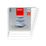 Metaltex 364202095 Silos Eck-Schrankeinsatz, 2-Etagen, 1 - Pack, weiß