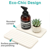 Kieselgur Abtropfmatte für Badezimmer, Waschbecken, Tablett, Küchentheke, Seifenschale, weißer Kieselgur, saugfähige Untersetzer, wasserabsorbierender Stein, schnell trocknendes Tablett, Küchenspüle