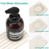Kieselgur Abtropfmatte für Badezimmer, Waschbecken, Tablett, Küchentheke, Seifenschale, weißer Kieselgur, saugfähige Untersetzer, wasserabsorbierender Stein, schnell trocknendes Tablett, Küchenspüle