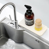 Kieselgur Abtropfmatte für Badezimmer, Waschbecken, Tablett, Küchentheke, Seifenschale, weißer Kieselgur, saugfähige Untersetzer, wasserabsorbierender Stein, schnell trocknendes Tablett, Küchenspüle