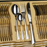 KARL HAUSMANN Besteck Set 12 personen - 72-teilig - Essbesteck Spülmaschinenfest Rostfrei - BesteckSet aus Edelstahl - Koffer - Cutlery set 12 People - Silverware Set - Bestecksets