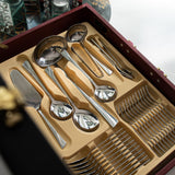 KARL HAUSMANN Besteck Set 12 personen - 72-teilig - Essbesteck Spülmaschinenfest Rostfrei - BesteckSet aus Edelstahl - Koffer - Cutlery set 12 People - Silverware Set - Bestecksets