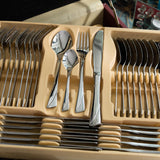 KARL HAUSMANN Besteck Set 12 personen - 72-teilig - Essbesteck Spülmaschinenfest Rostfrei - BesteckSet aus Edelstahl - Koffer - Cutlery set 12 People - Silverware Set - Bestecksets