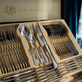 KARL HAUSMANN Besteck Set 12 personen - 72-teilig - Essbesteck Spülmaschinenfest Rostfrei - BesteckSet aus Edelstahl - Koffer - Cutlery set 12 People - Silverware Set - Bestecksets
