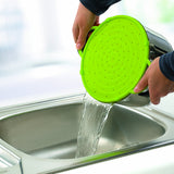 Emsa 514557 Spritzschutz, Ø 26 cm, Silikon, Grün, Smart Kitchen