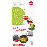 Emsa 514557 Spritzschutz, Ø 26 cm, Silikon, Grün, Smart Kitchen